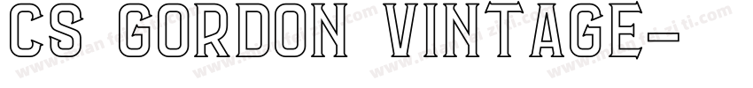 CS Gordon Vintage字体转换